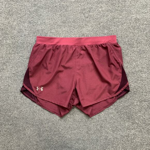 Under Armour Running Shorts Womens S Small Plum Purple Lined Loose HeatGear - Picture 2 of 11